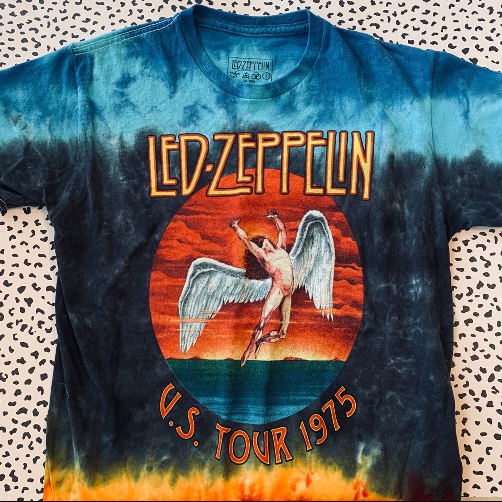 Led Zeppelin band T-shirt tye die